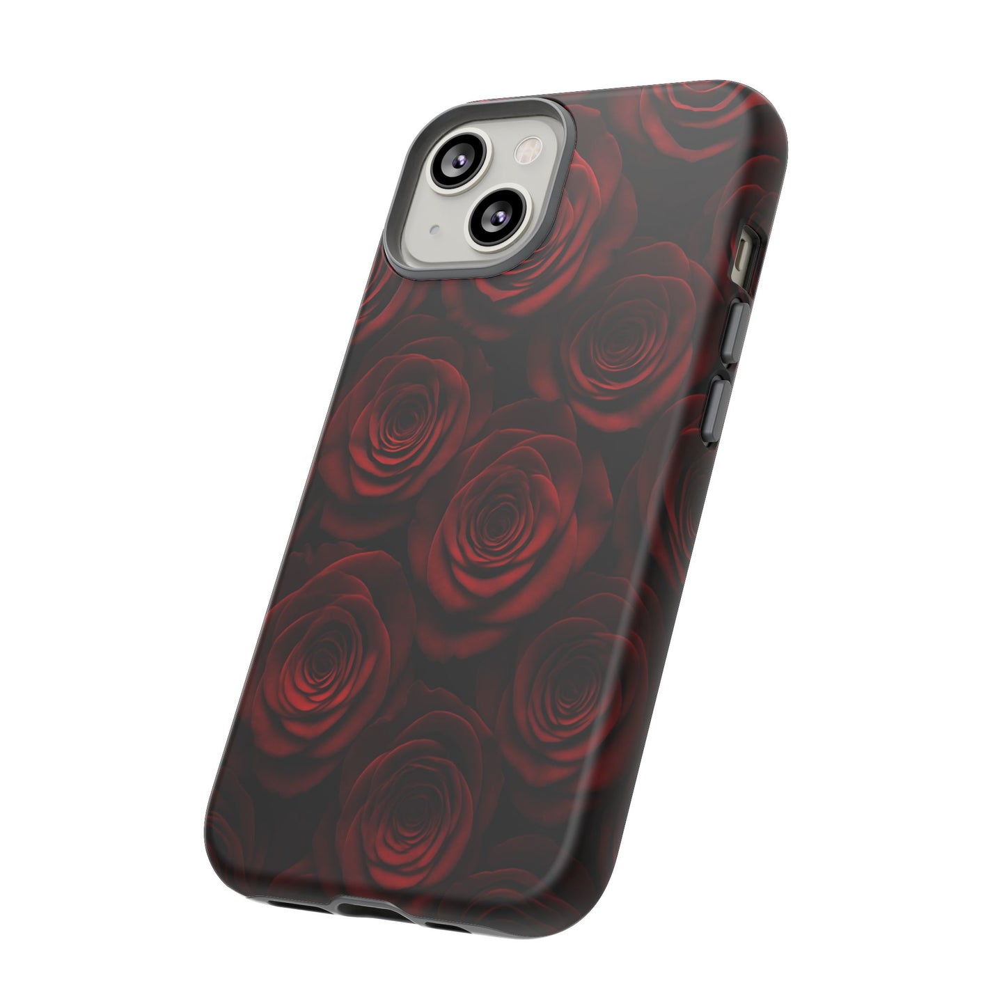 Dark Red Rose Phone Case – Gothic Floral Tough Case (iPhone, Samsung, Pixel)