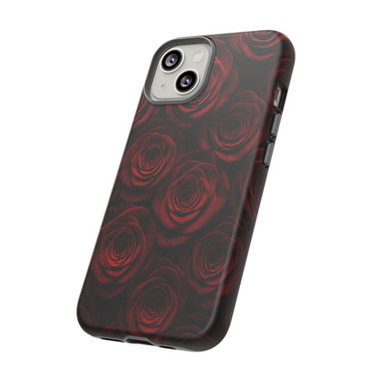 Dark Red Rose Phone Case – Gothic Floral Tough Case (iPhone, Samsung, Pixel)
