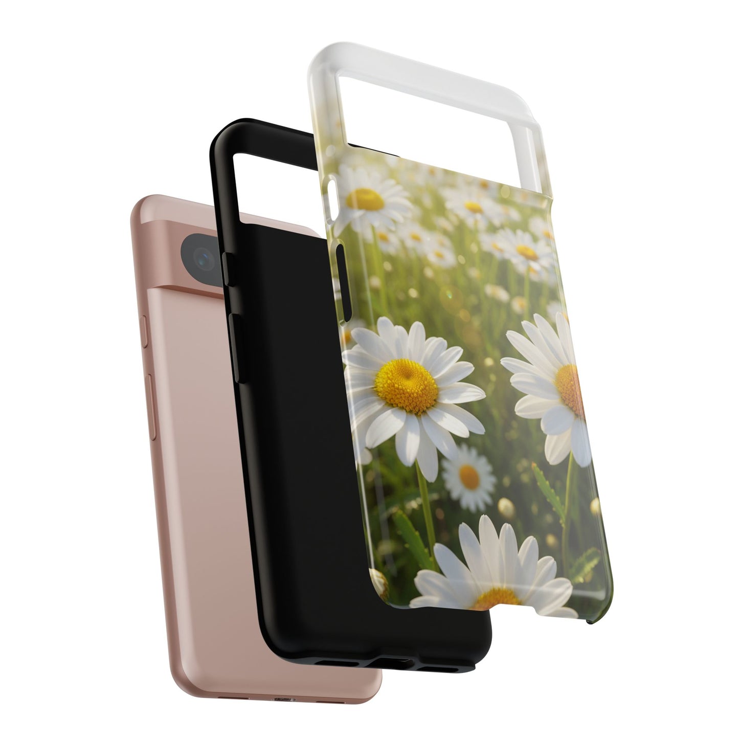 Daisy Phone Case – Floral Spring Field Tough Protective Case (iPhone, Samsung, Pixel)