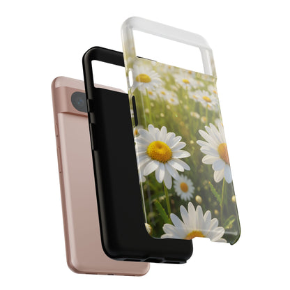 Daisy Phone Case – Floral Spring Field Tough Protective Case (iPhone, Samsung, Pixel)