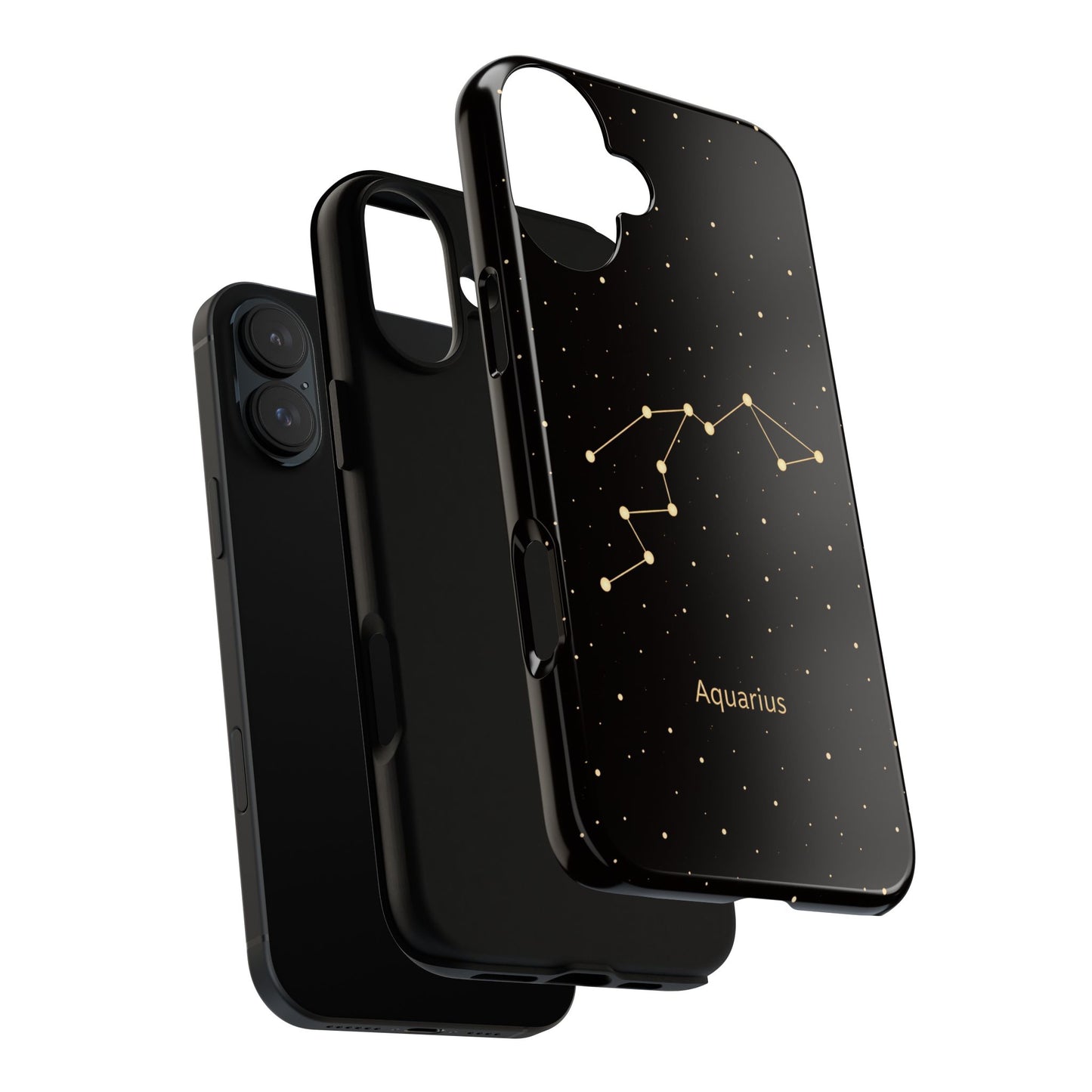 Aquarius Zodiac Constellation Phone Case – Luxe Gold Celestial Cover