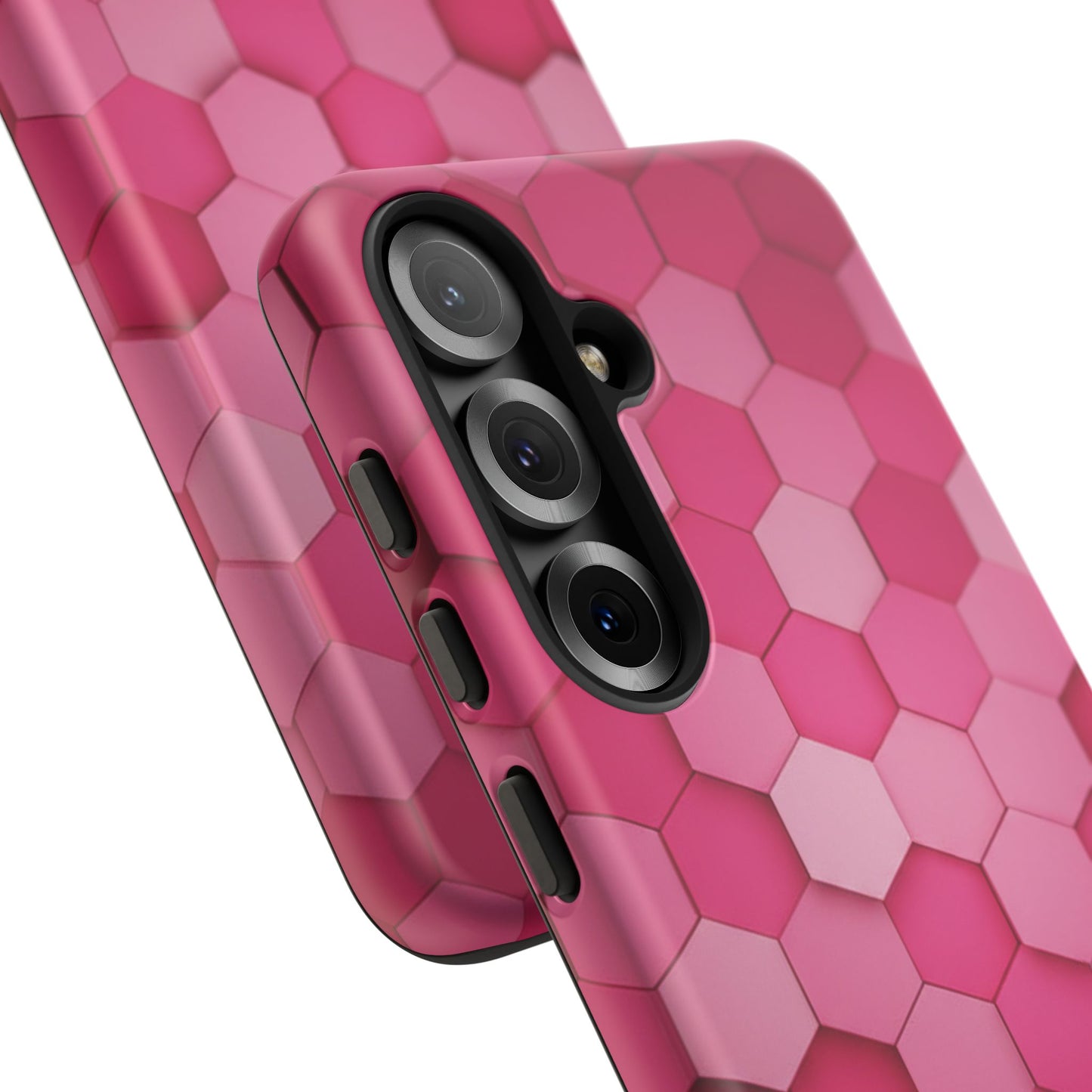 Hot Pink Hexagon Phone Case | Honeycomb Geometric Aesthetic | Cute Pink iPhone & Samsung Tough Protective Case
