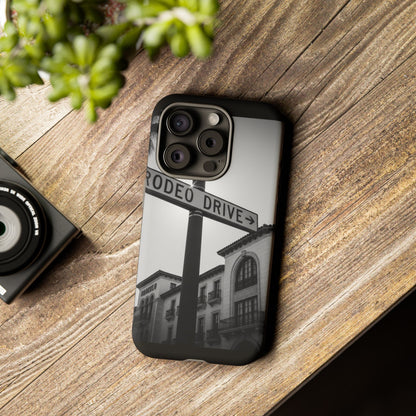 Rodeo Drive Phone Case | Los Angeles Aesthetic Black & White Photography | Luxury LA Street Tough Case for iPhone & Samsung