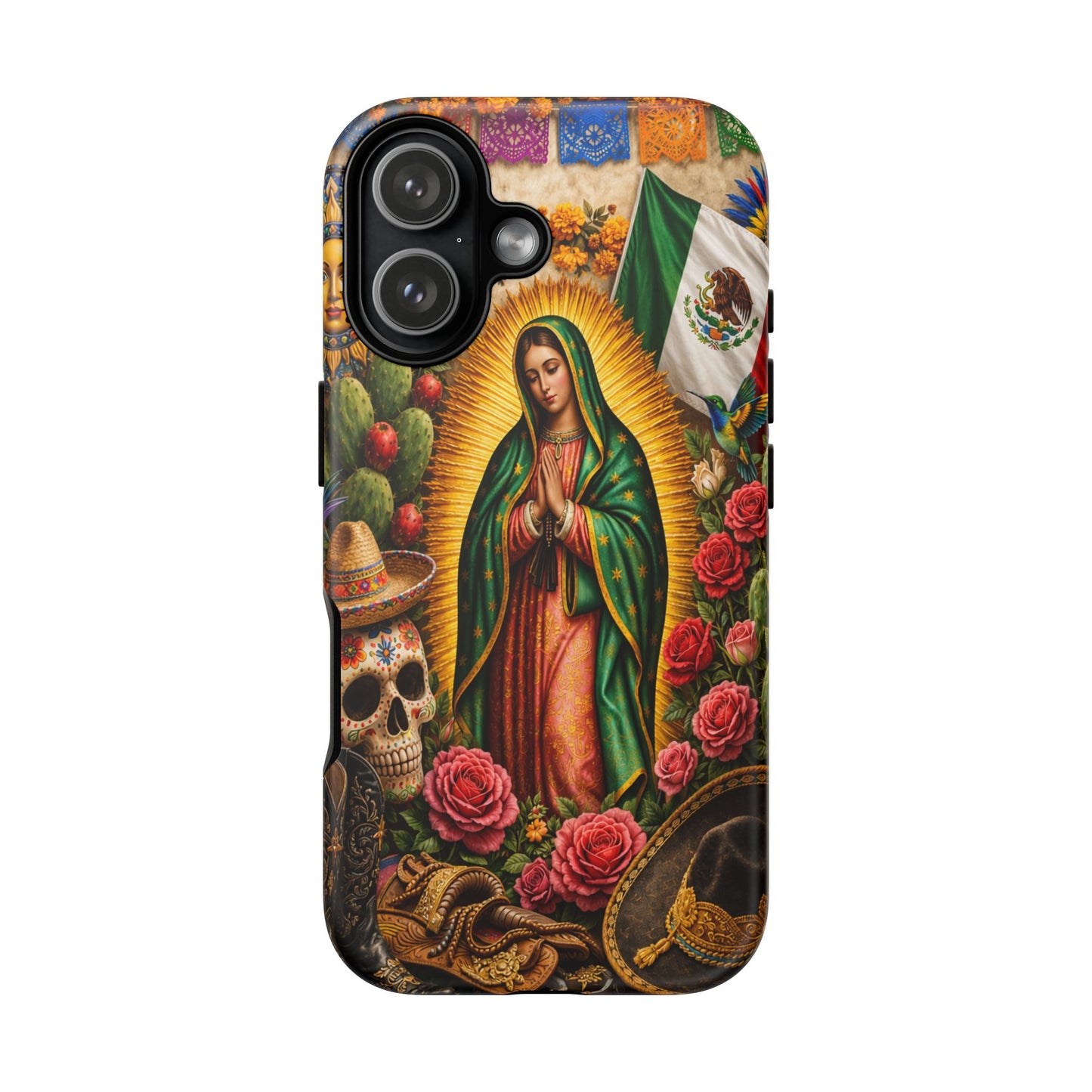 Virgen de Guadalupe Phone Case Mexican Floral iPhone Samsung Pixel Case