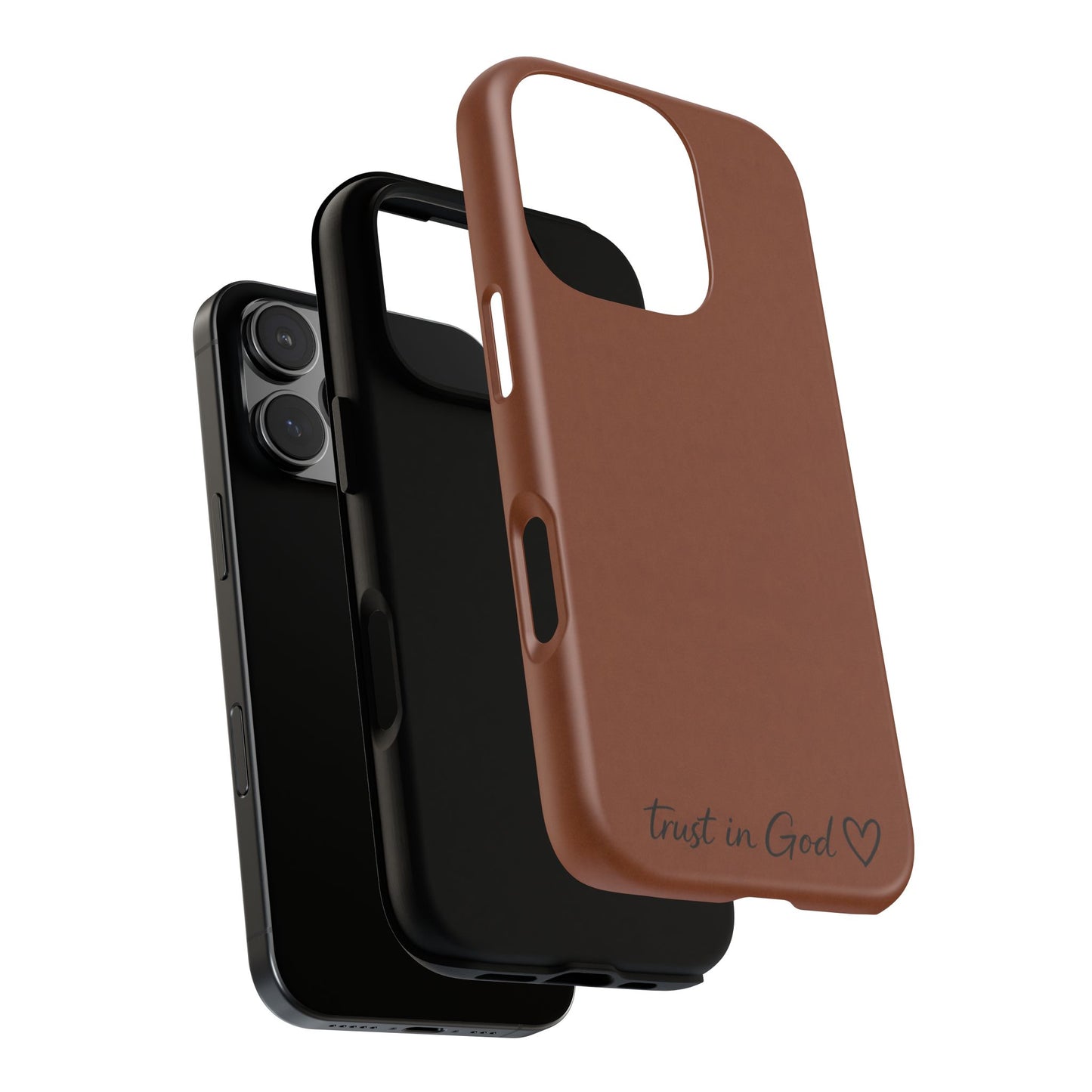 Trust in God Phone Case – Brown Christian Tough Cover