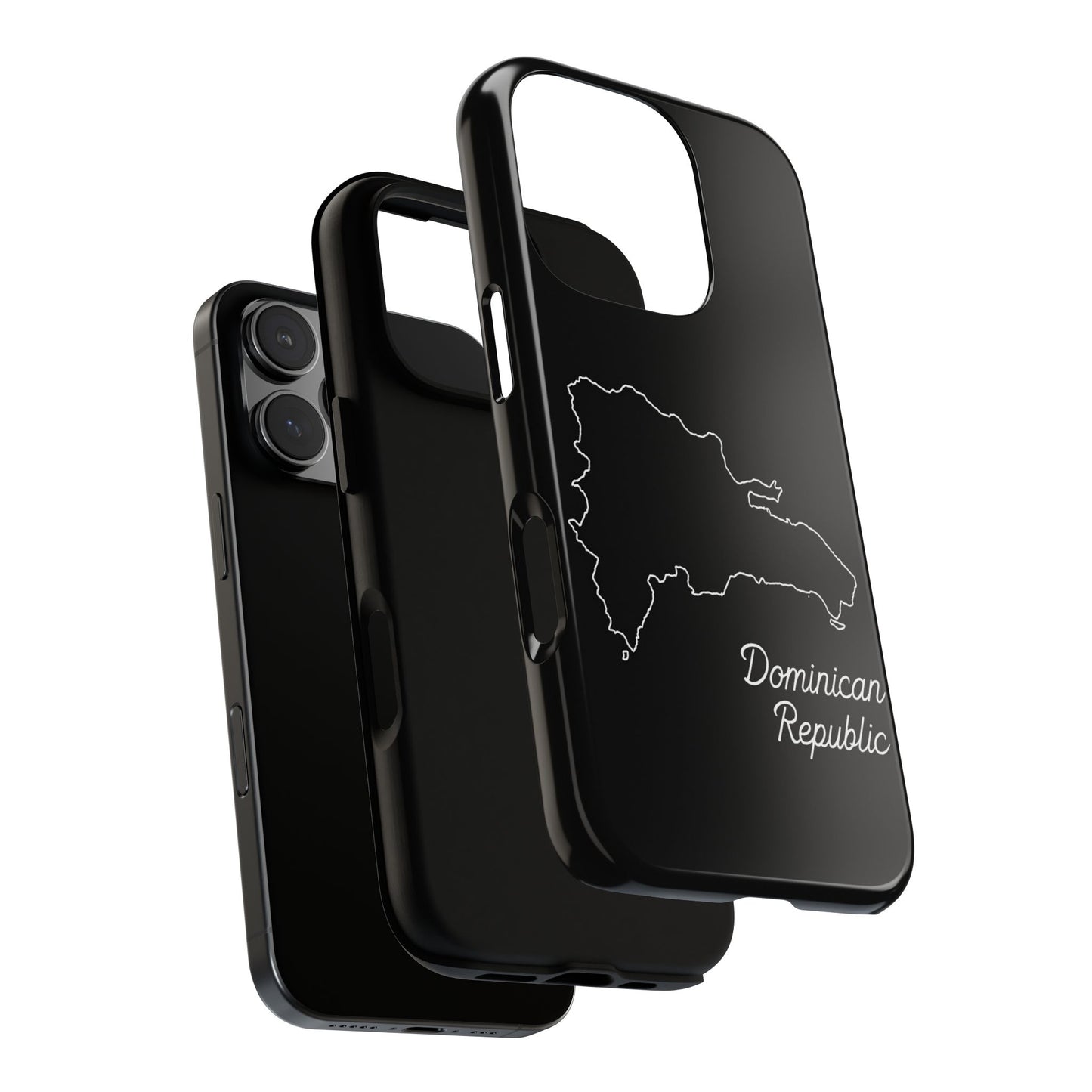 Dominican Republic Outline Phone Case – Minimal Country Map Tough Case (iPhone, Samsung, Pixel)