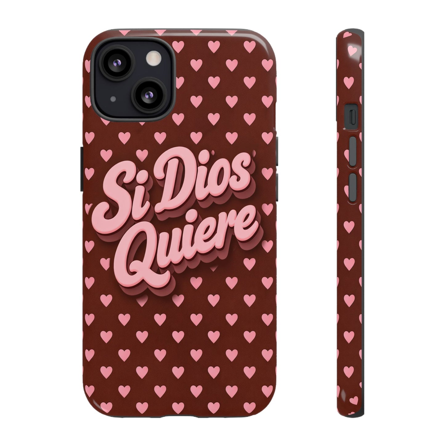 Si Dios Quiere Phone Case Latina Aesthetic Pink Hearts iPhone Samsung