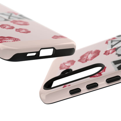 XOXO Kiss Print Phone Case | Coquette Valentine Aesthetic | Cute Pink Lipstick Kiss Tough Case for iPhone & Samsung