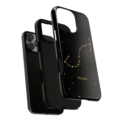 Scorpio Zodiac Constellation Phone Case – Luxe Gold Celestial Cover