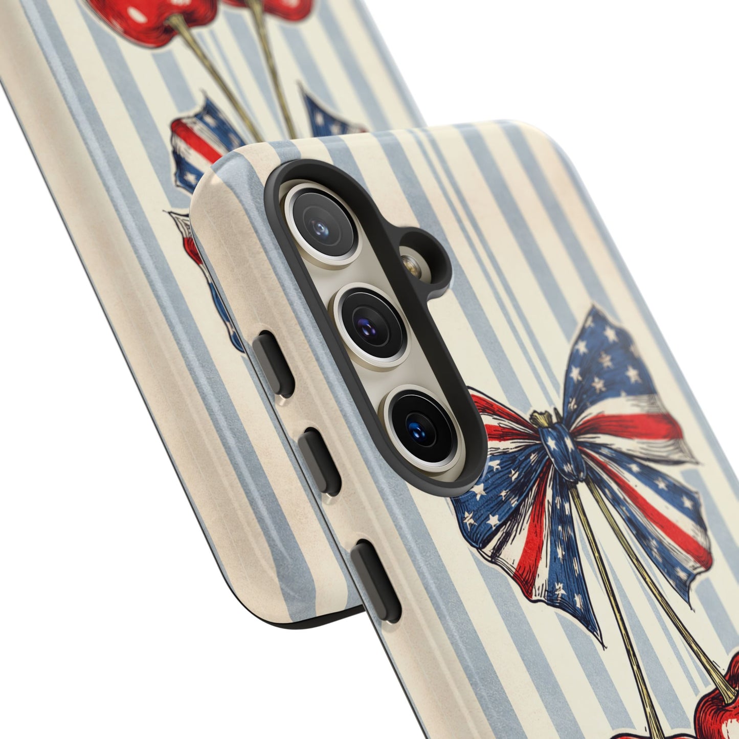 Patriotic Cherry Phone Case Americana Coquette Aesthetic iPhone Samsung