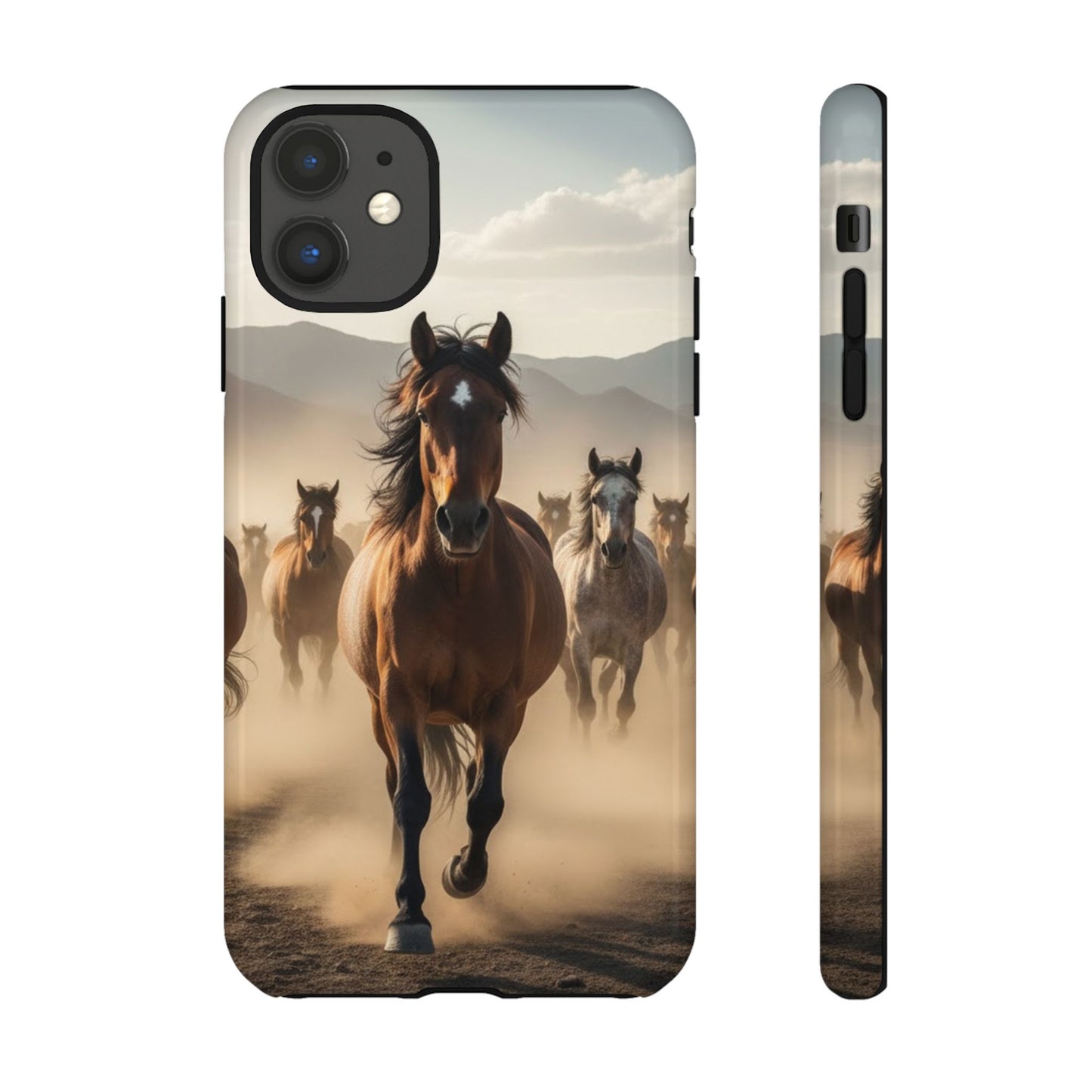 Running Horses Phone Case | Wild Mustang Herd Tough Protective Cover