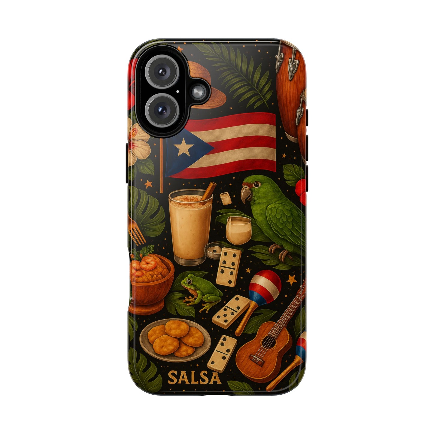 Puerto Rican Culture Phone Case | Boricua Icons Caribbean Aesthetic Tough Protective Case