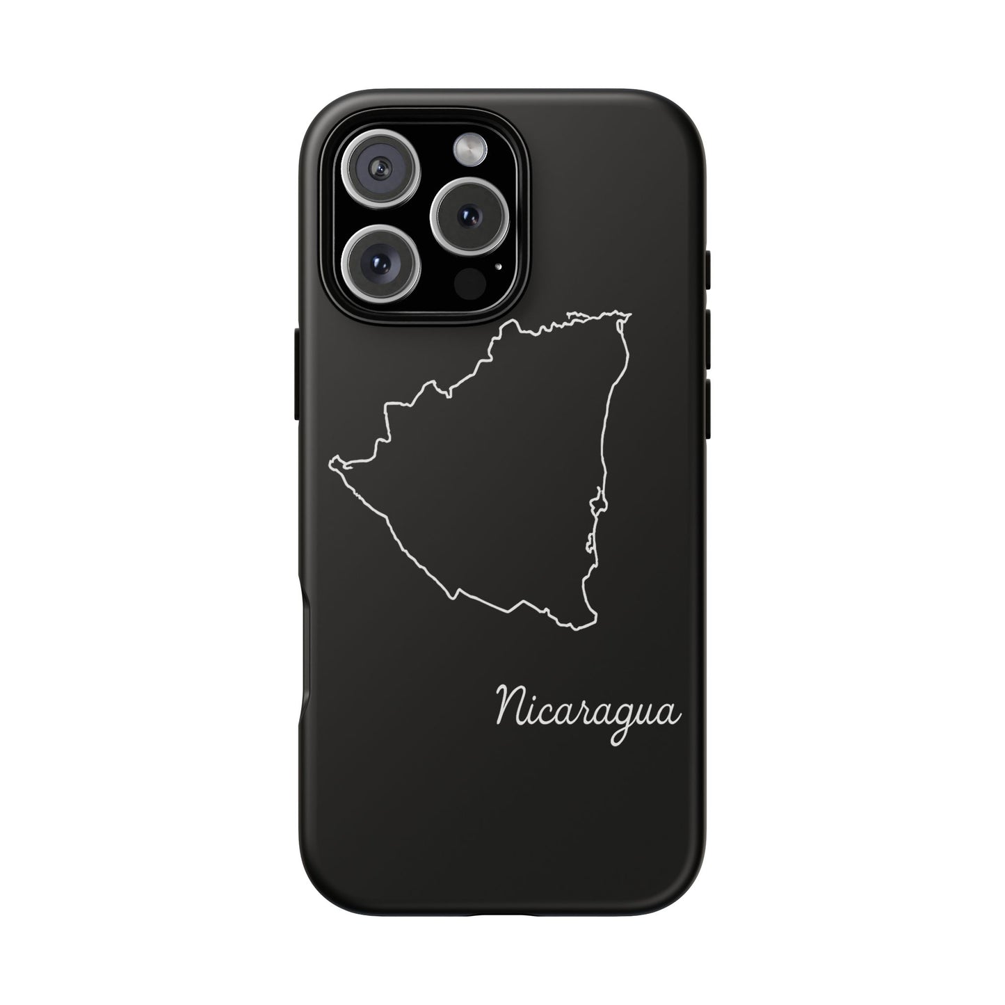 Nicaragua Outline Phone Case – Minimal Country Map Tough Case (iPhone, Samsung, Pixel)