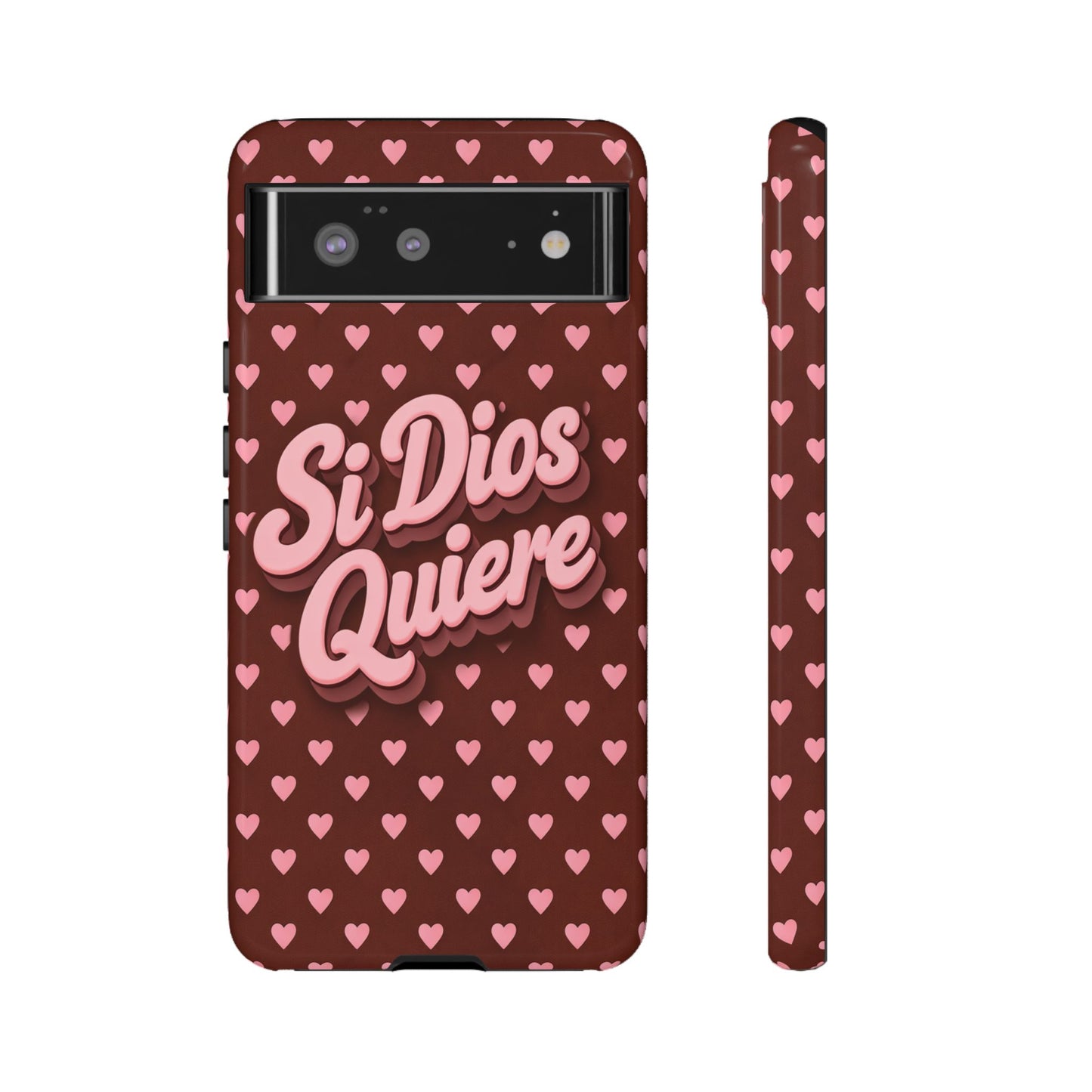 Si Dios Quiere Phone Case Latina Aesthetic Pink Hearts iPhone Samsung