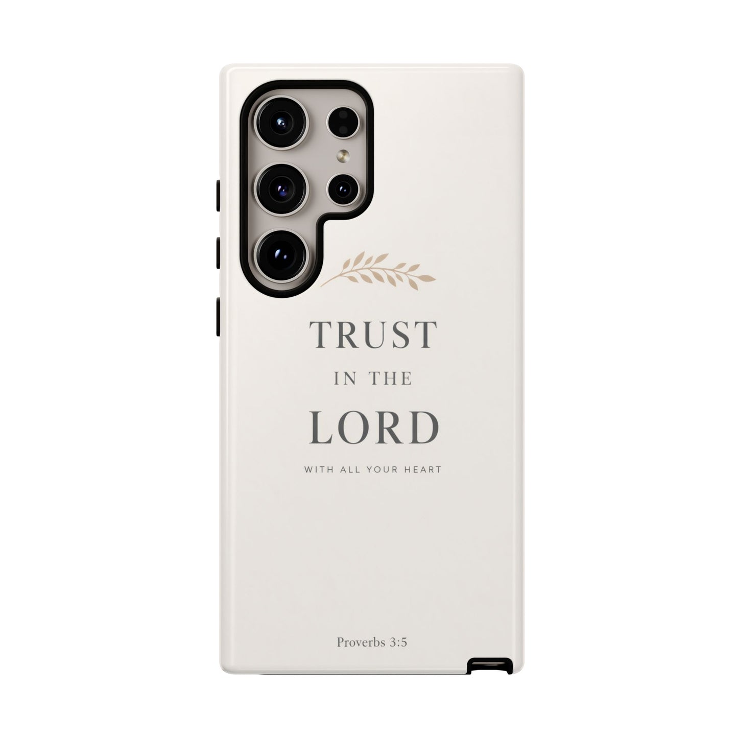 Proverbs 3:5 Christian Phone Case Trust in the Lord Minimalist Faith Cover