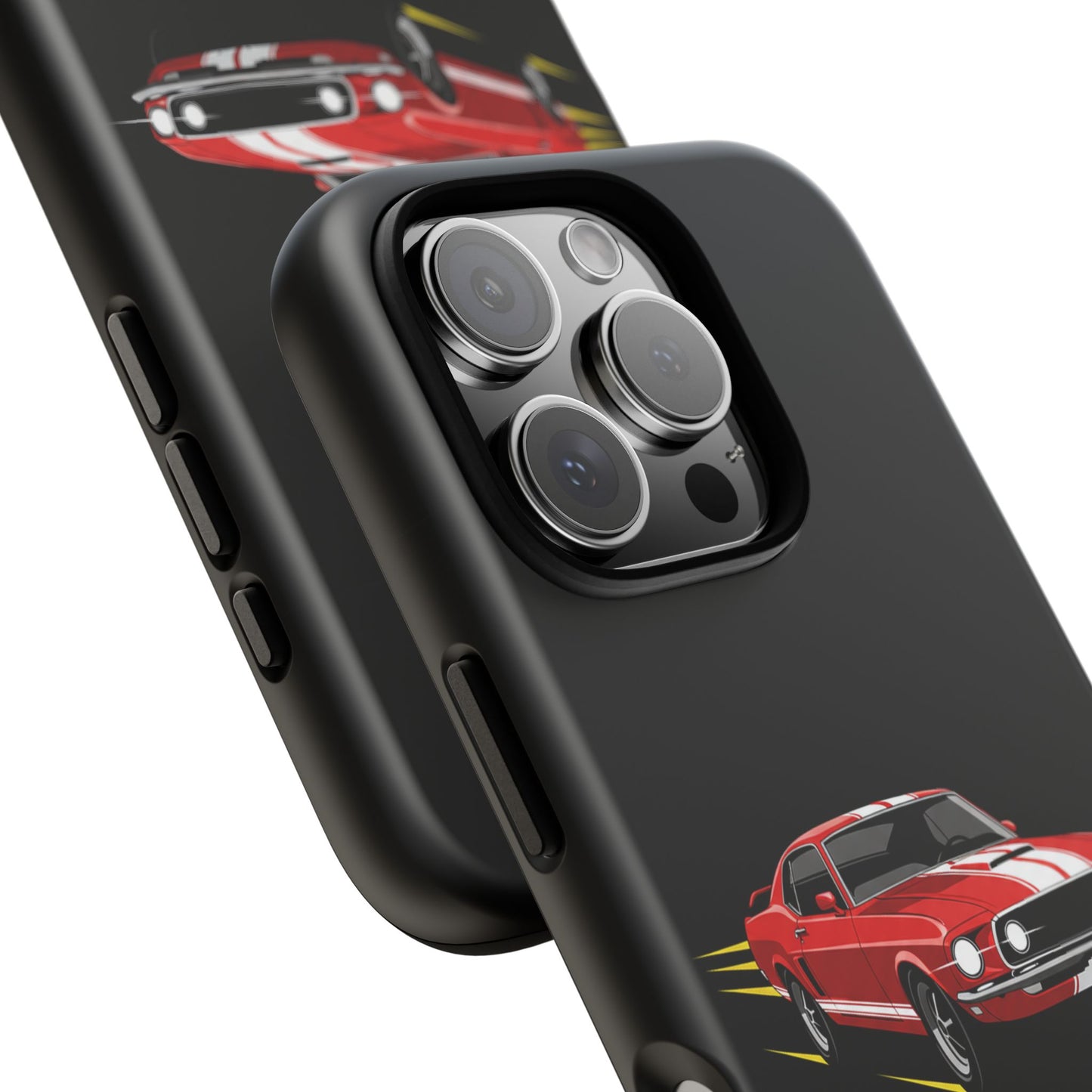 Red Muscle Car Phone Case – Classic Car Racing Tough Protective Case