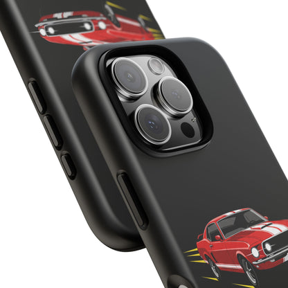 Red Muscle Car Phone Case – Classic Car Racing Tough Protective Case