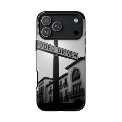 Rodeo Drive Phone Case | Los Angeles Aesthetic Black & White Photography | Luxury LA Street Tough Case for iPhone & Samsung