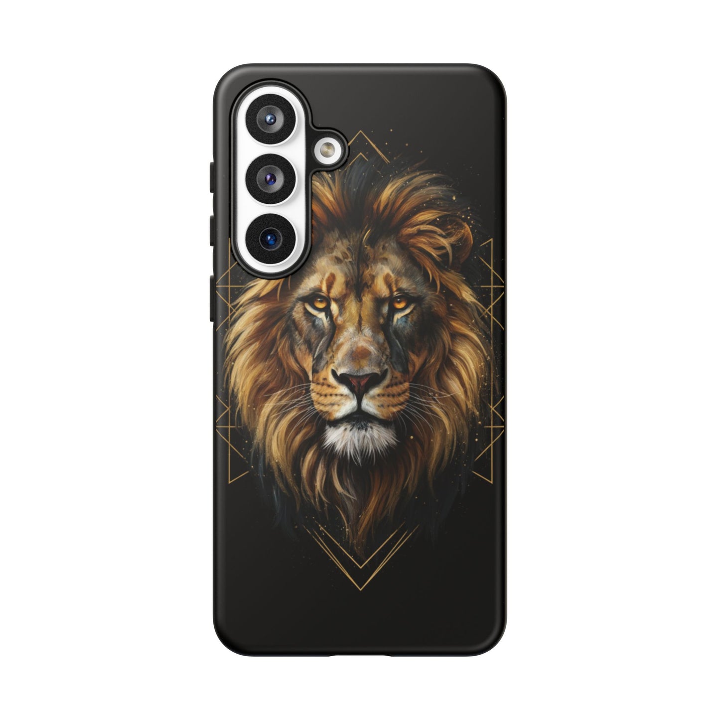 Majestic Lion Phone Case – Black Gold Luxury Lion Art Tough Protective Case