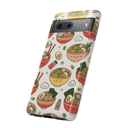 Kawaii Ramen Phone Case – Cute Japanese Food Pattern | Noodle Bowl Aesthetic Case