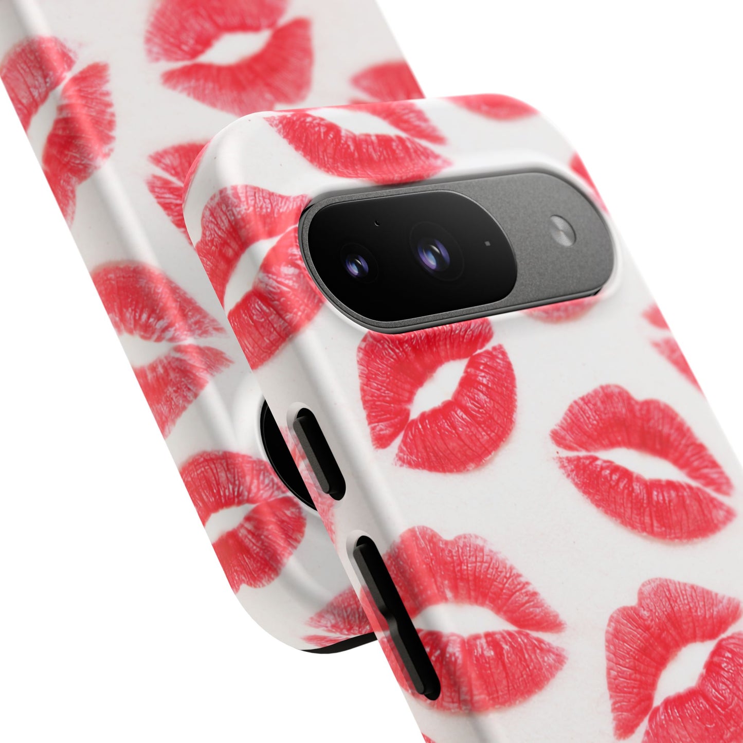 Red Lipstick Kiss Phone Case – Sexy Lip Print Pattern Tough Protective Cover