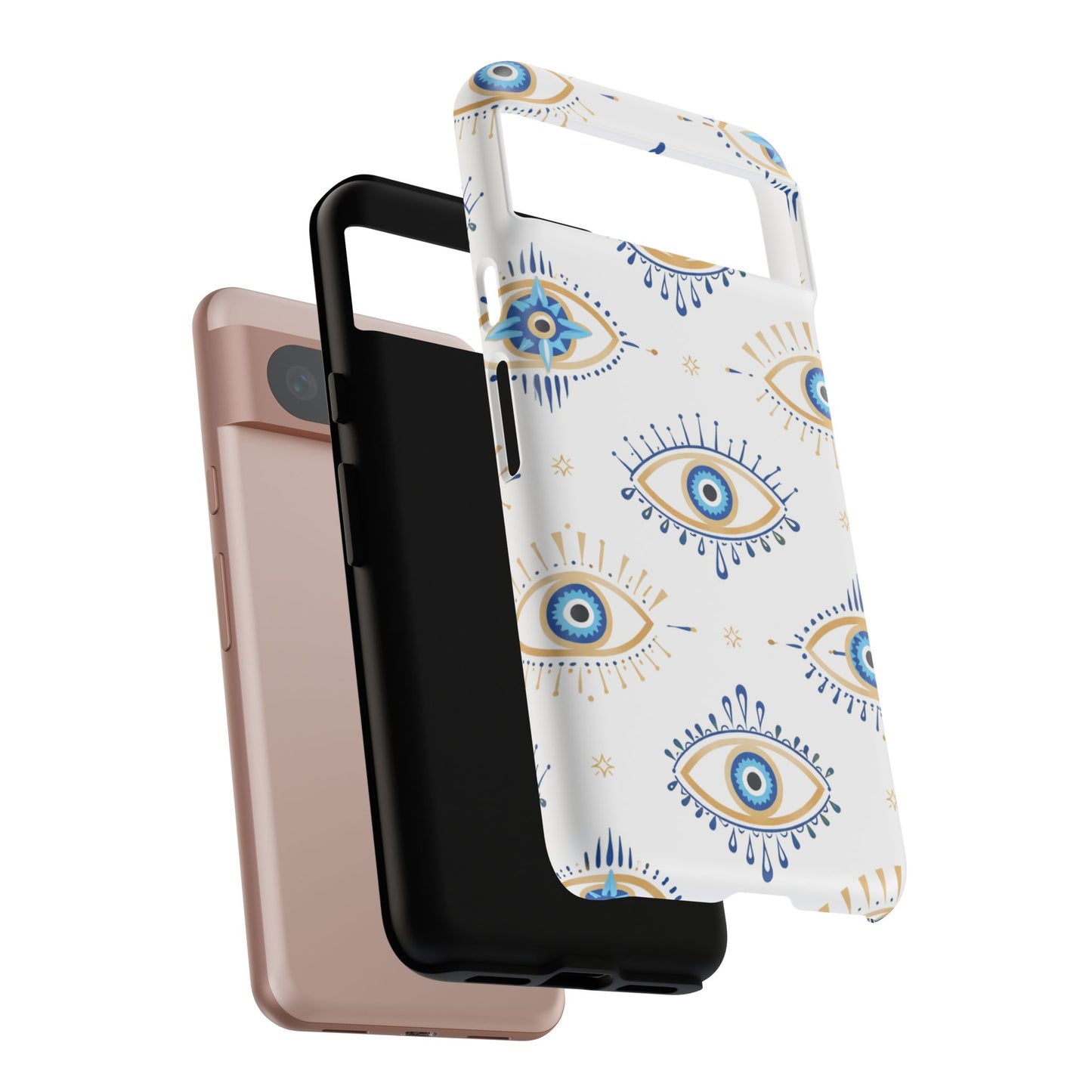Blue Evil Eye Phone Case – Protective Slim Shockproof Cover for Iphone, Samsung Galaxy and Pixel