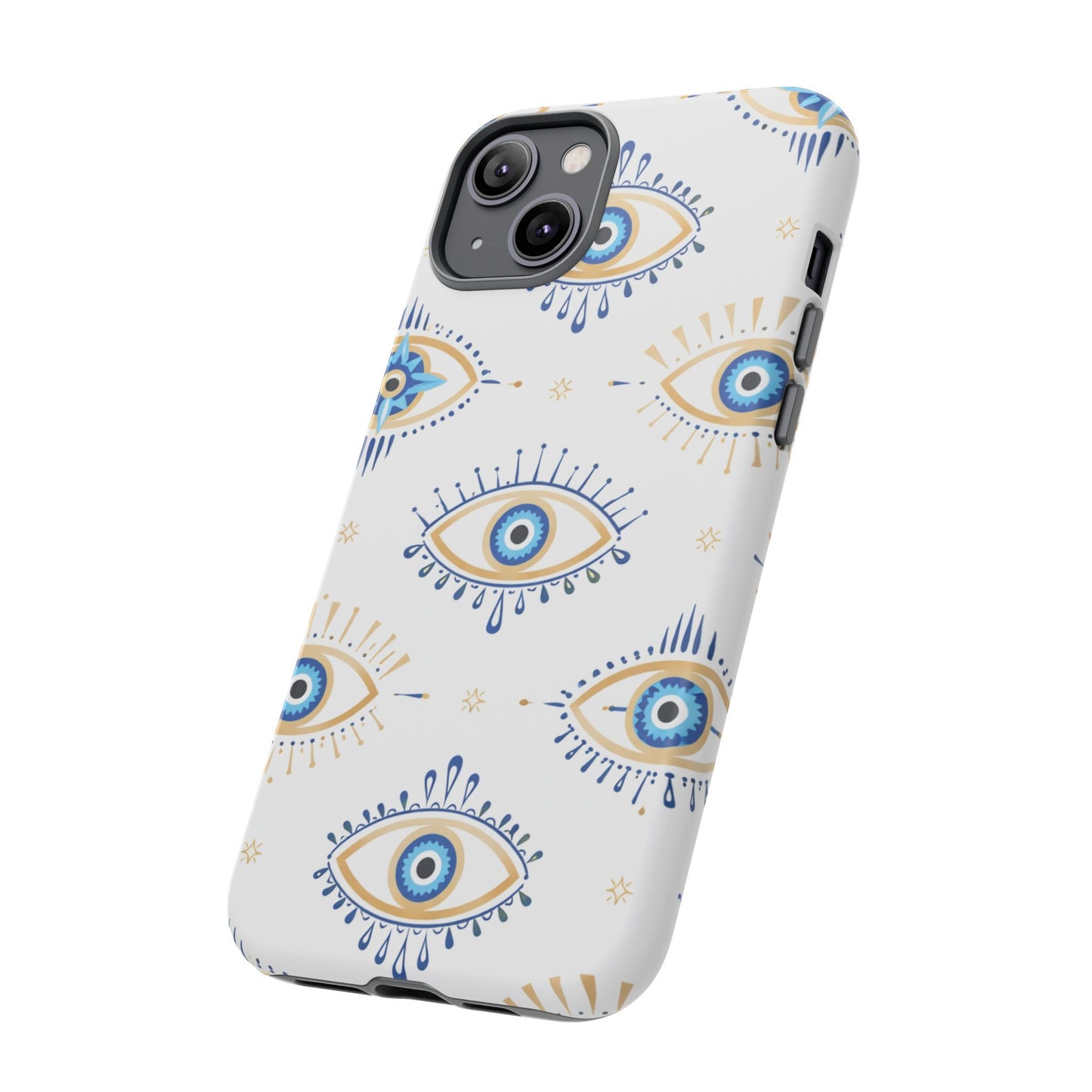 Blue Evil Eye Phone Case – Protective Slim Shockproof Cover for Iphone, Samsung Galaxy and Pixel