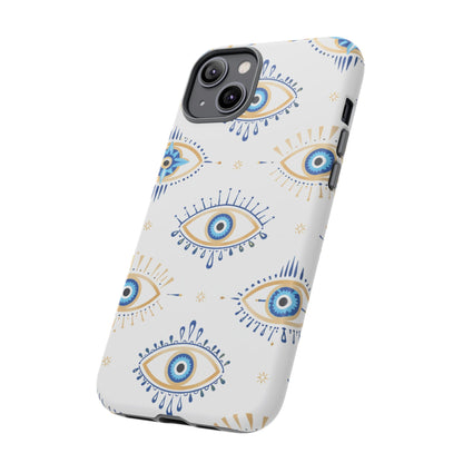 Blue Evil Eye Phone Case – Protective Slim Shockproof Cover for Iphone, Samsung Galaxy and Pixel