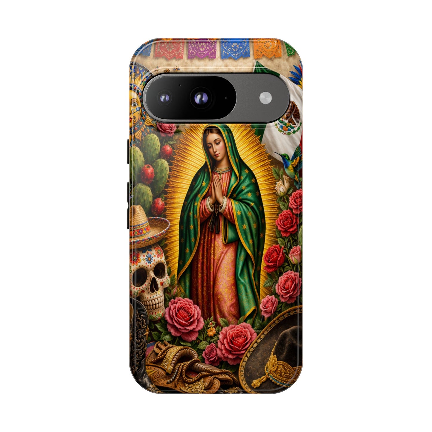 Virgen de Guadalupe Phone Case Mexican Floral iPhone Samsung Pixel Case