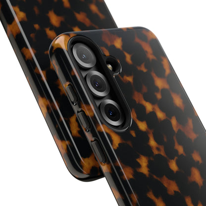 Tortoiseshell Pattern Tough Phone Case | Classic Leopard-Style Protective Cover