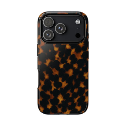 Tortoiseshell Phone Case – Brown Leopard Pattern Luxury Tough Protective Case