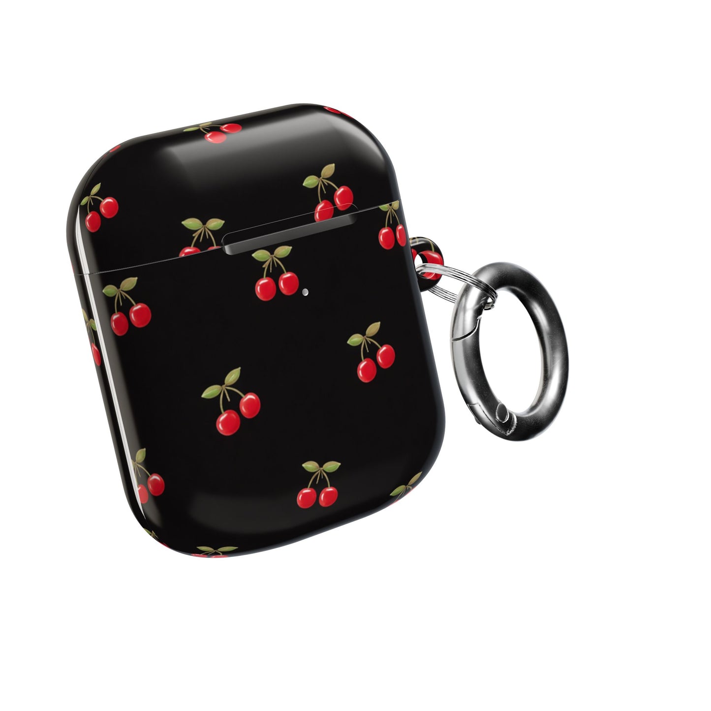 Cherry Pattern AirPod Case — Cute Black Cherry Protective Cover