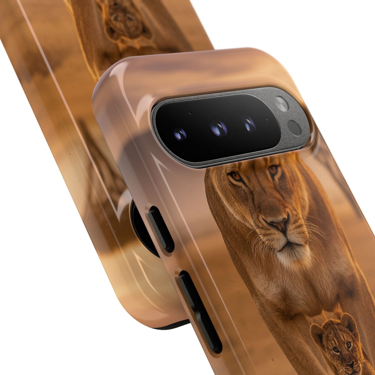 Lioness & Cub Phone Case | Safari Wildlife Tough Case for iPhone & Samsung