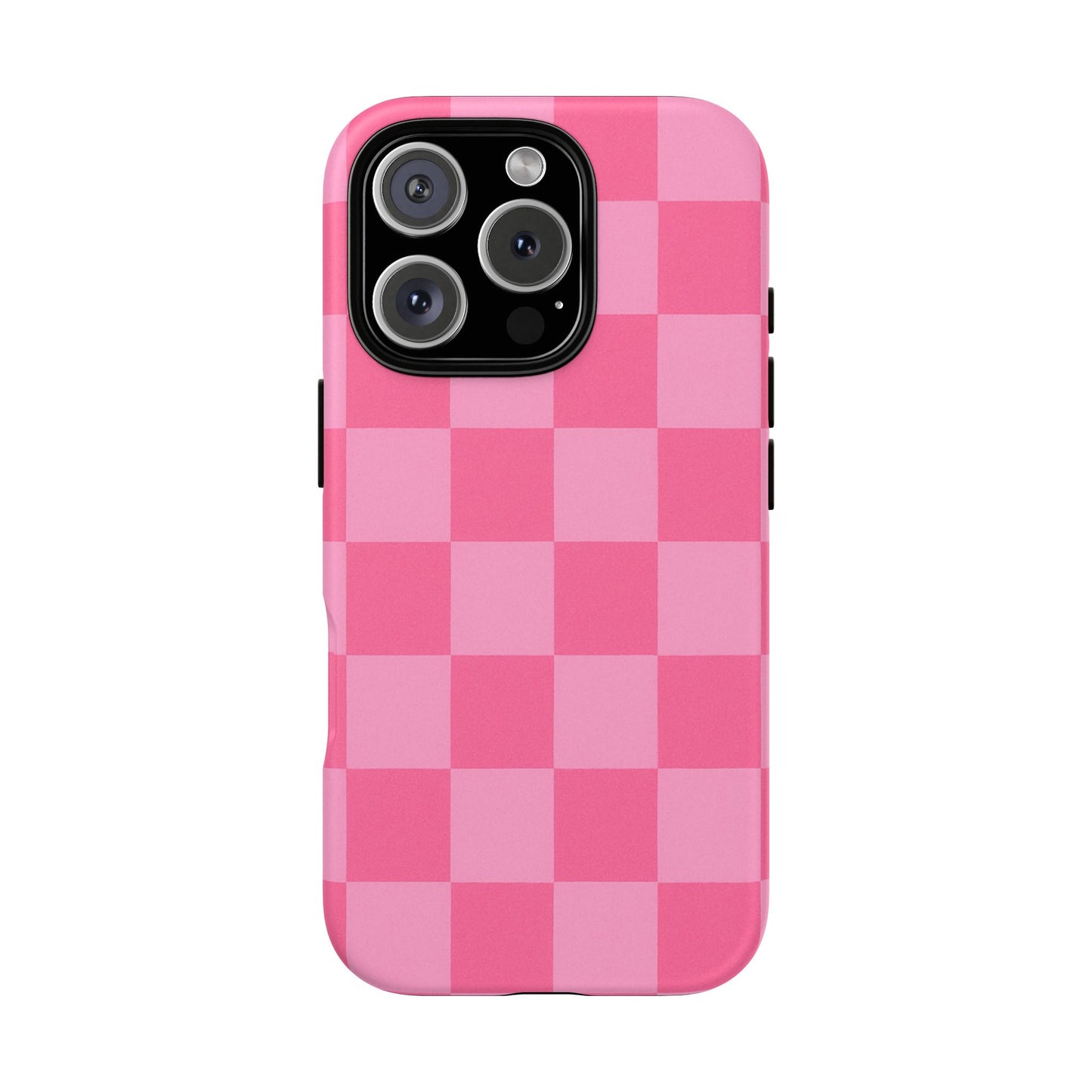 Pink Checkerboard Phone Case | Cute Aesthetic Checkered iPhone & Samsung Tough Case