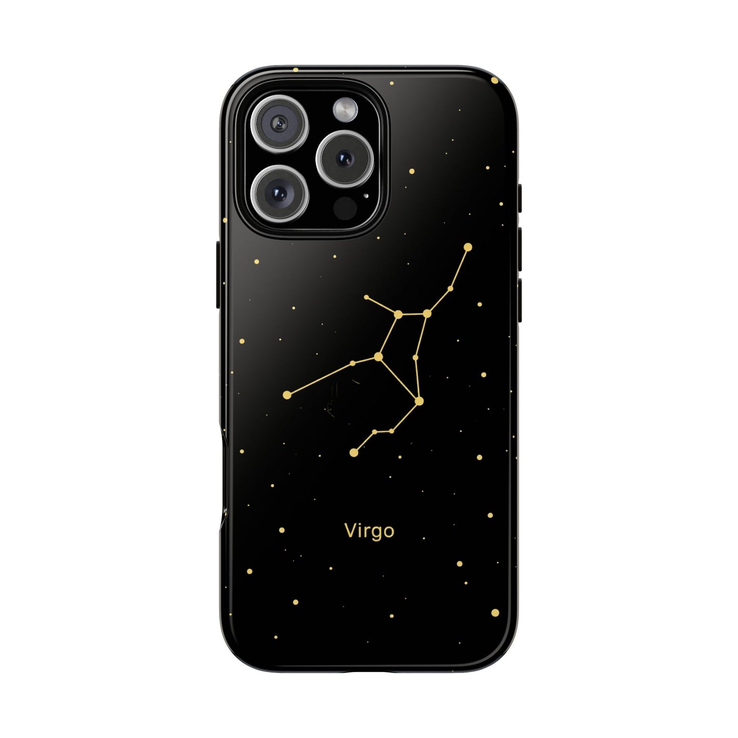 Virgo Zodiac Constellation Phone Case – Luxe Gold Celestial Cover
