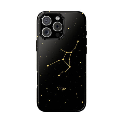 Virgo Zodiac Constellation Phone Case – Luxe Gold Celestial Cover
