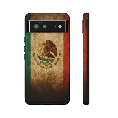 Vintage Mexico Flag Phone Case – Mexican Pride Grunge Flag Aesthetic Tough Case