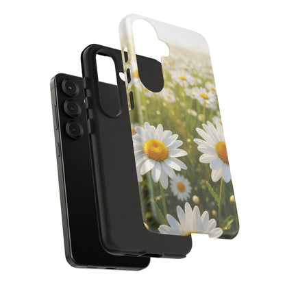 Daisy Phone Case – Floral Spring Field Tough Protective Case (iPhone, Samsung, Pixel)
