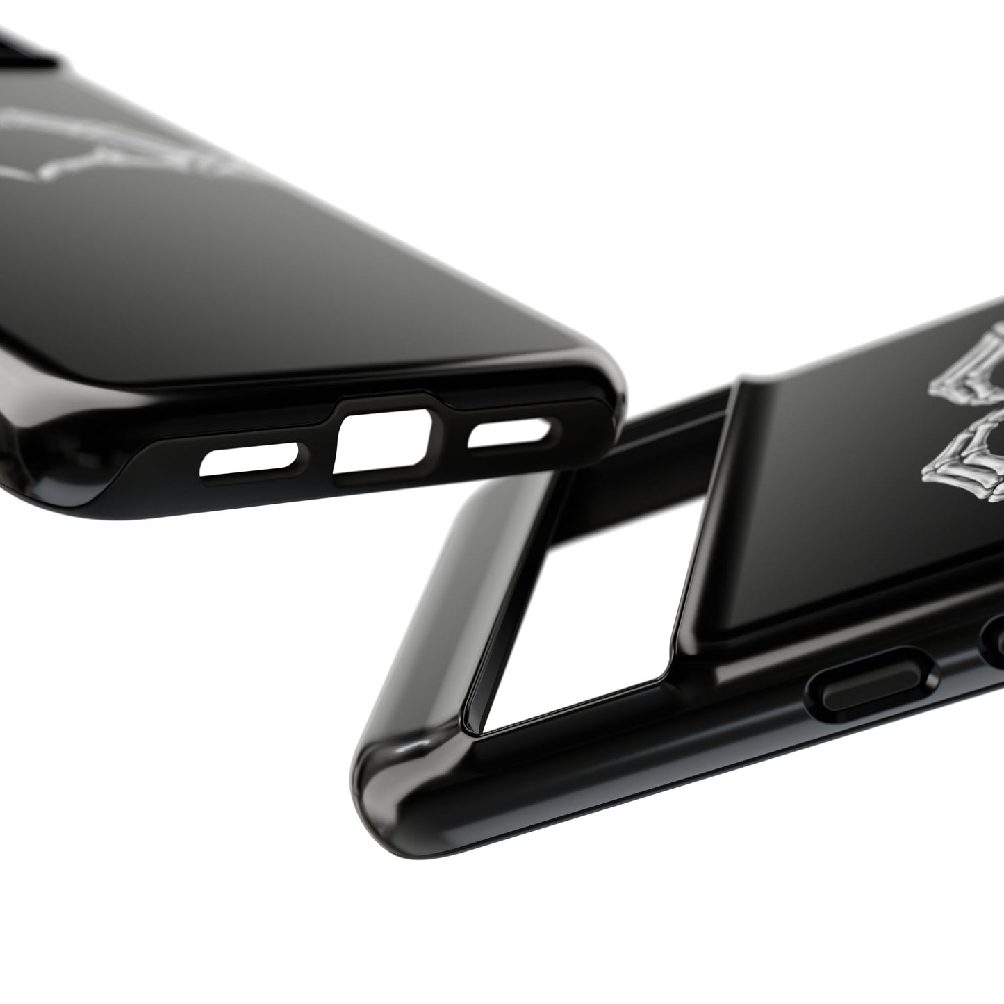 Skeleton Hands Heart Phone Case | Gothic Black Protective Cover