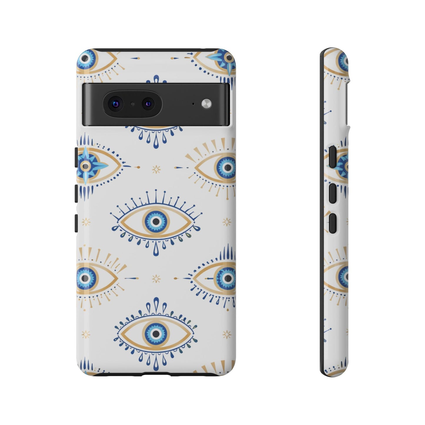 Blue Evil Eye Phone Case – Protective Slim Shockproof Cover for Iphone, Samsung Galaxy and Pixel
