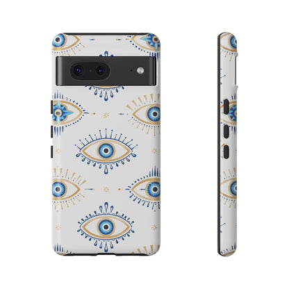 Blue Evil Eye Phone Case – Protective Slim Shockproof Cover for Iphone, Samsung Galaxy and Pixel