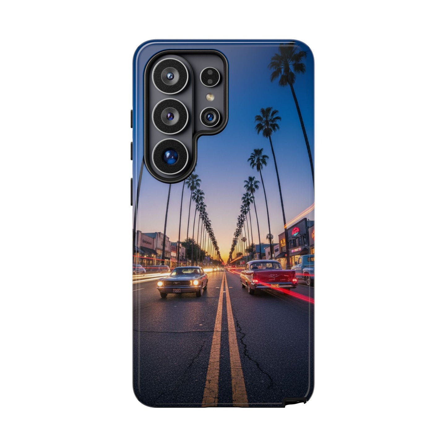 LA Sunset Boulevard Phone Case | Palm Tree Sunset Aesthetic | City Night Tough Case