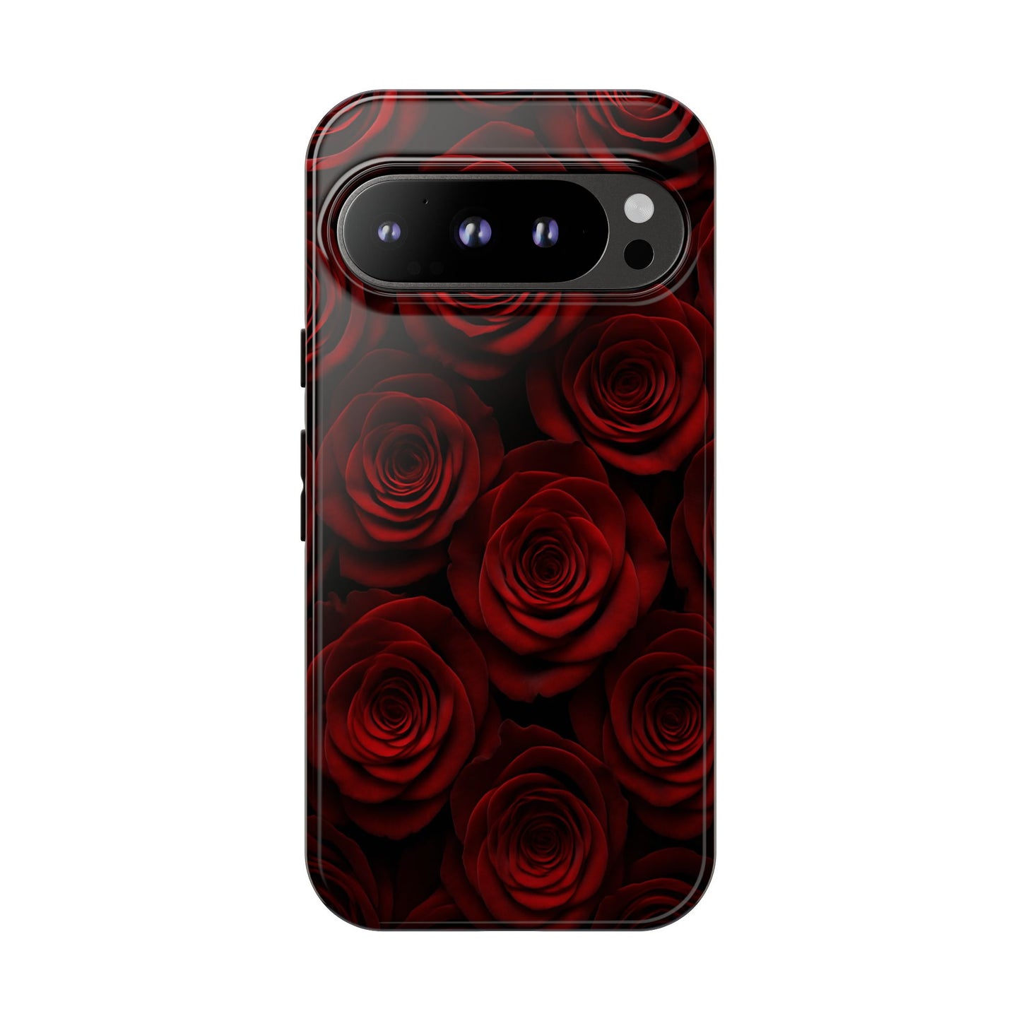 Dark Red Rose Phone Case – Gothic Floral Tough Case (iPhone, Samsung, Pixel)