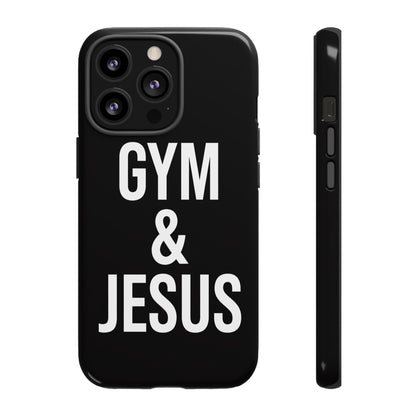 Gym & Jesus Phone Case Christian Faith Workout Gym Motivation Case