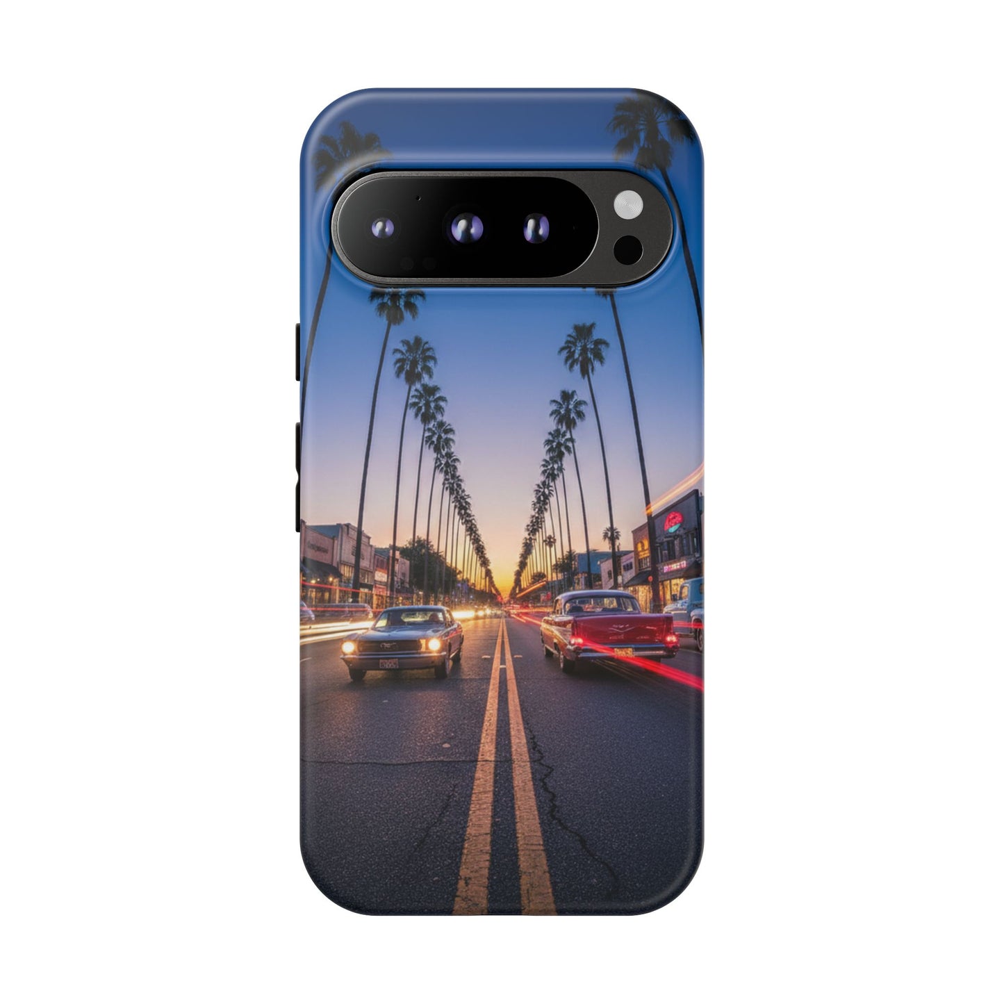LA Sunset Boulevard Phone Case | Palm Tree Sunset Aesthetic | City Night Tough Case