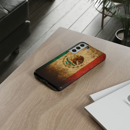 Vintage Mexico Flag Phone Case – Mexican Pride Grunge Flag Aesthetic Tough Case