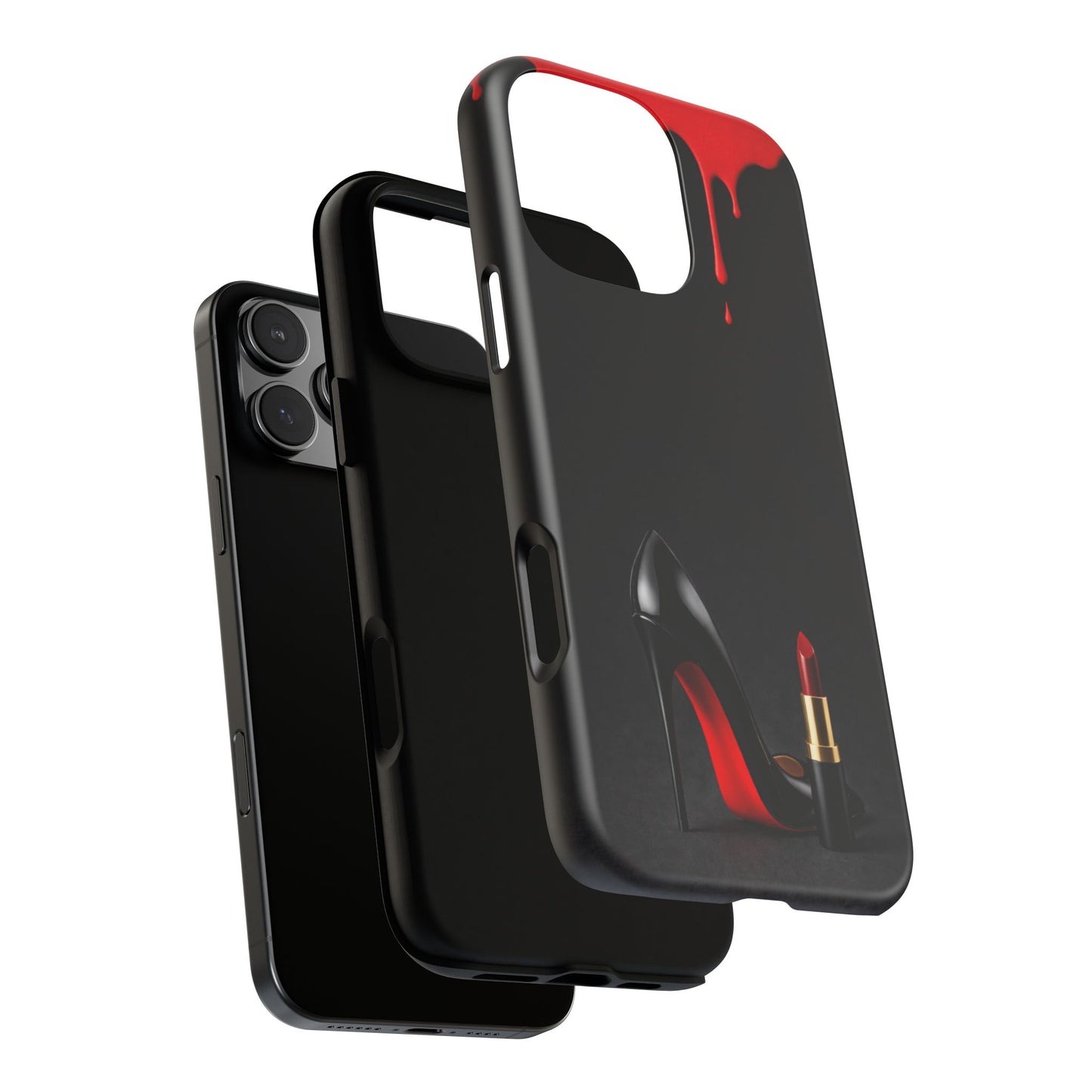Dark Feminine Red Drip Phone Case – Gothic Glam Tough Cover