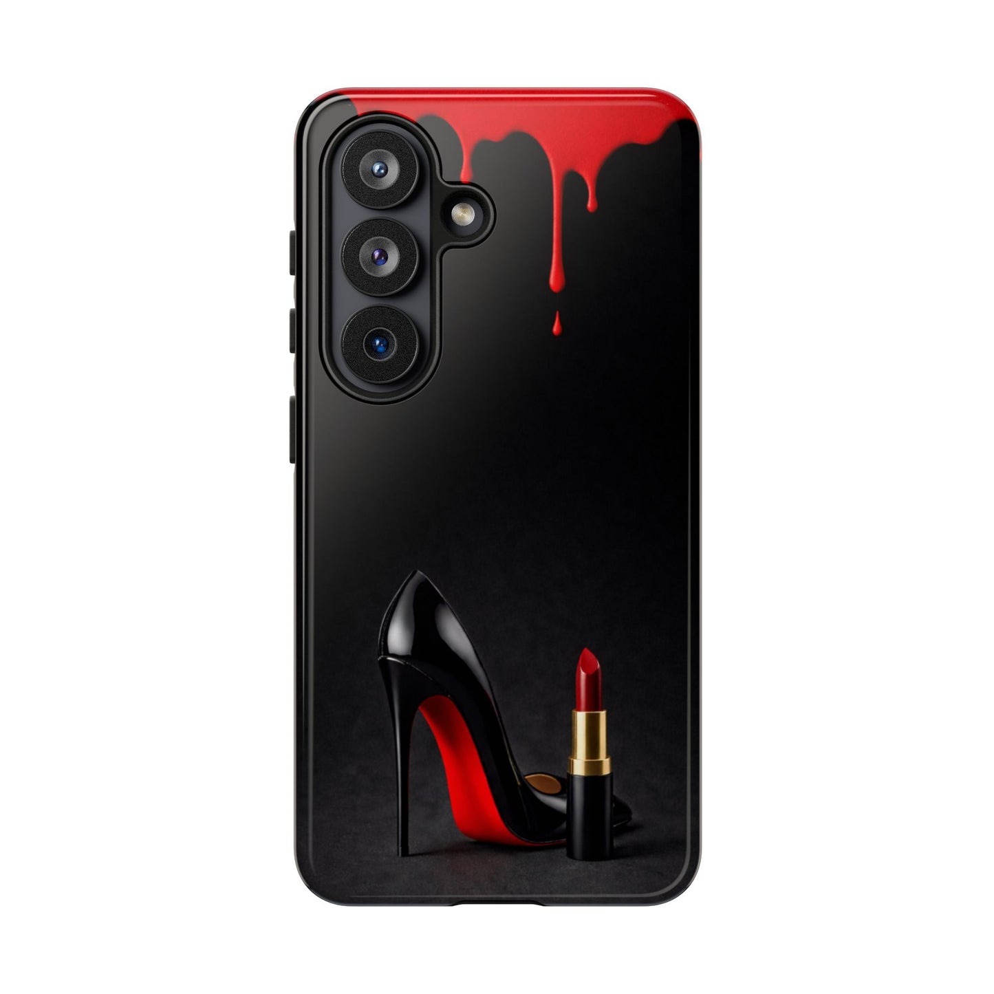 Dark Feminine Red Drip Phone Case – Gothic Glam Tough Cover