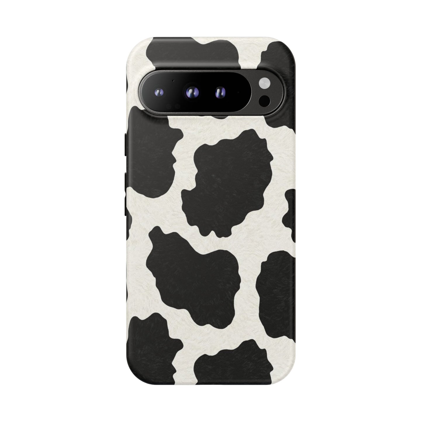 Black & White Cow Print Phone Case | Western Aesthetic iPhone & Samsung Tough Case