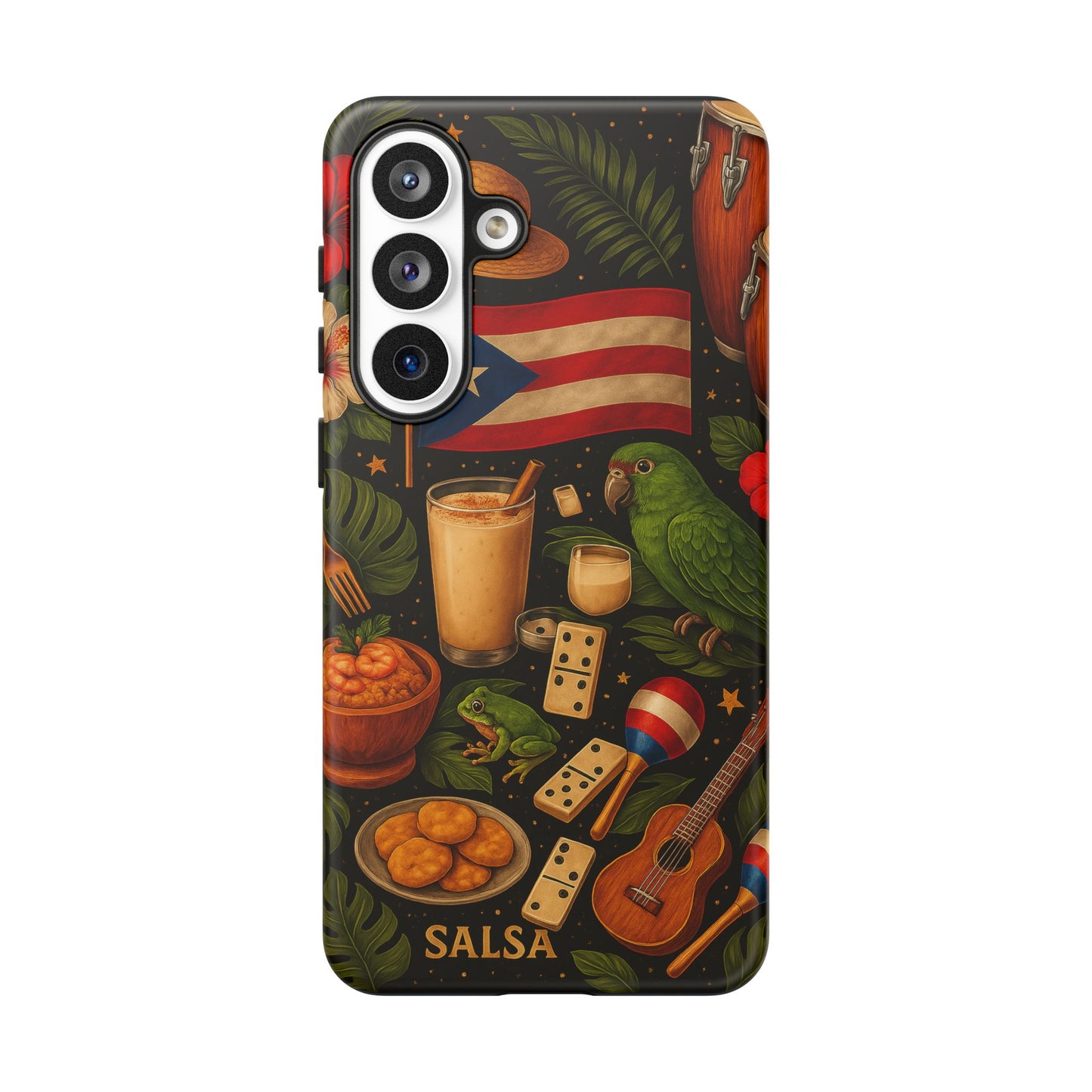Puerto Rican Culture Phone Case | Boricua Icons Caribbean Aesthetic Tough Protective Case